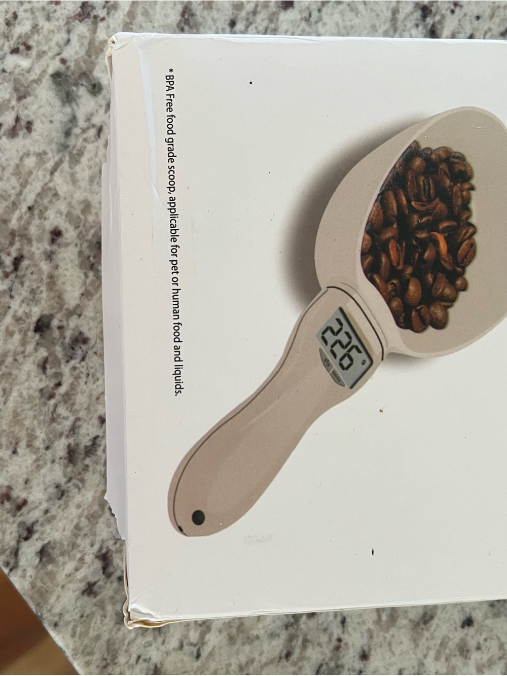 Digital Scooping Scale in Beige - Pet & Reptile Feeding Scoop